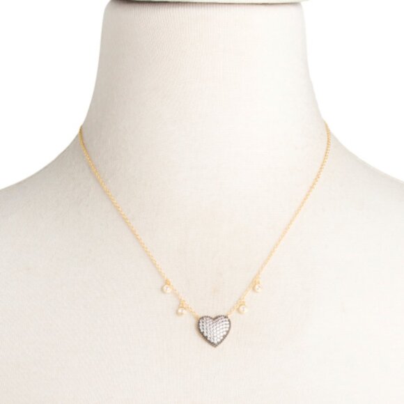 FREIDA ROTHMAN 14kt Gold Plated Cubic Zirconia Heart Love Necklace - Picture 3 of 15